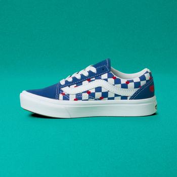 Detske Tenisky Vans x Autism Awareness ComfyCush Old Skool (4-8 years) Modre VA23ZVSFK